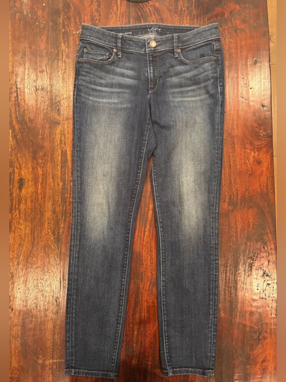 LOFT Curvy Skinny Jeans - Blue Size 29/8